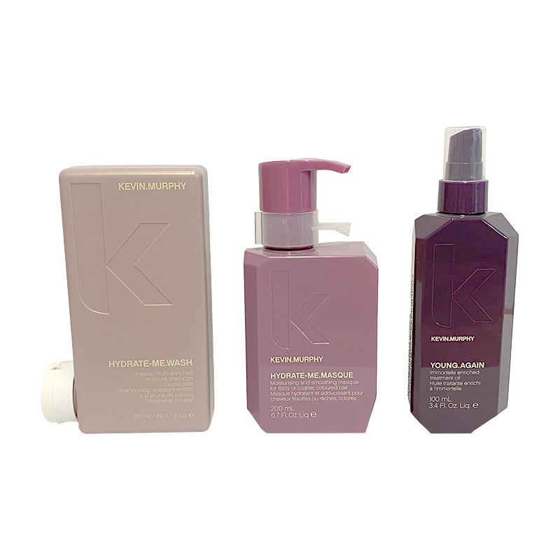 Kevin Murphy Hydrate-Me + Young.Again | Zestaw do włosów suchych i odwodnionych: szampon 250ml + maska 200ml + olejek 100ml