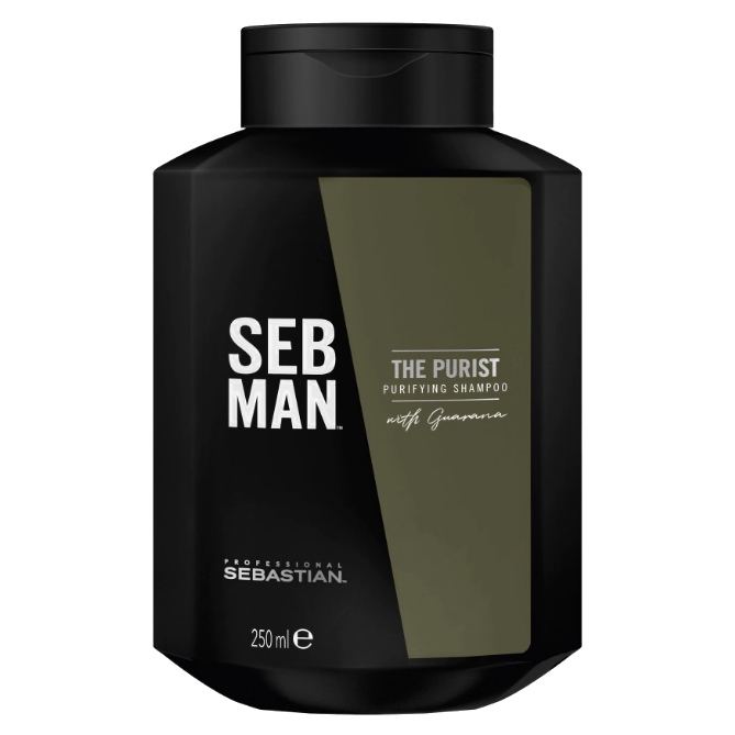 Seb Man The Purist | Szampon oczyszczający do włosów przetłuszczających się i z łupieżem 250ml