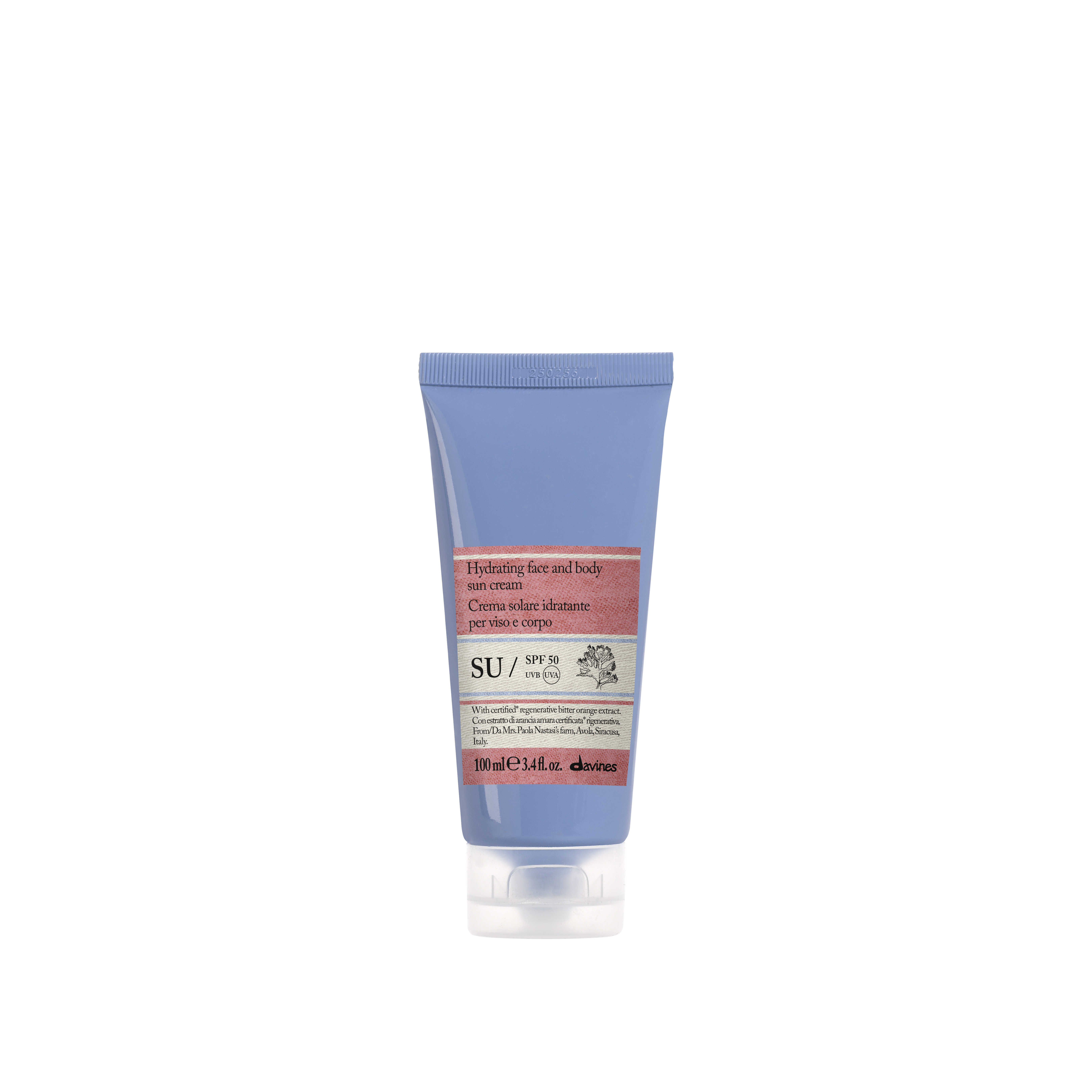 Davines SU | Wodoodporny krem ochronny do twarzy i ciała SPF50 100ml