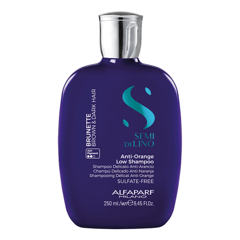 Alfaparf Semi Di Lino Brunette Anti-Orange | Szampon niwelujący pomarańczowe i miedziane refleksy 250ml