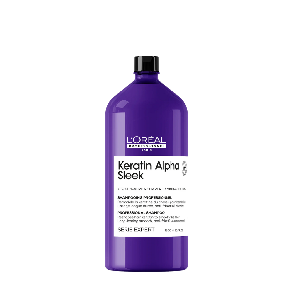 L'Oréal Professionnel Keratin Alpha Sleek | Wygładzający szampon do włosów puszących się 1500ml