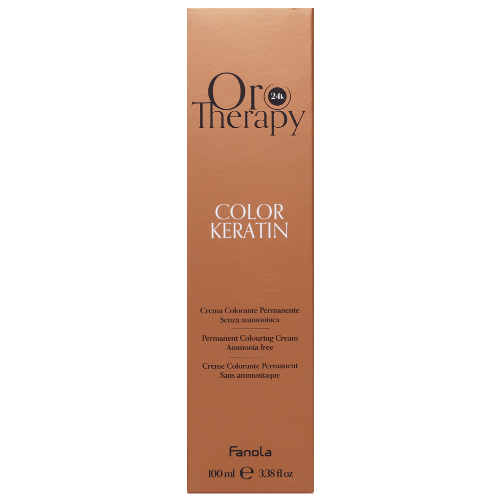 Fanola Oro Therapy Color Keratin Oro Puro | Trwała farba do włosów bez amoniaku 6.13 – ciemny beżowy blond 100ml