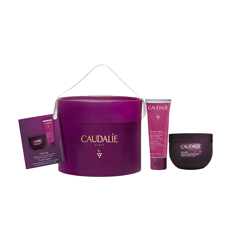 Caudalie Vinosculpt Set | Zestaw do ciała: liftingująco-ujędrniający balsam do ciała 250ml + krem do rąk i paznokci 75ml