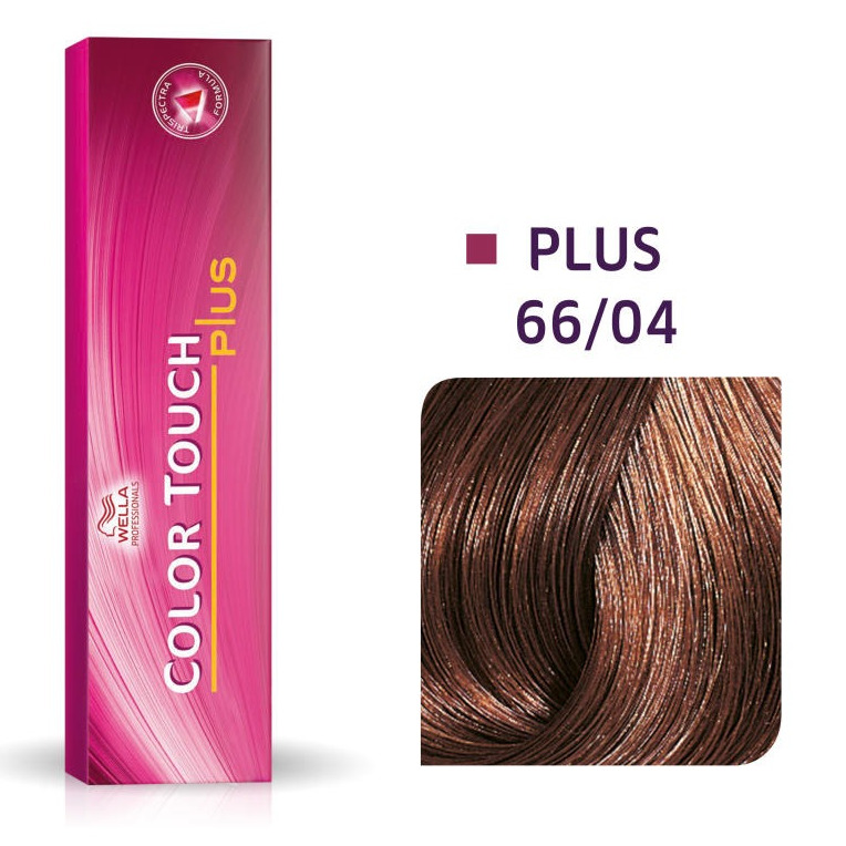 Wella Color Touch Plus 66/04 | Bezamoniakowa półtrwała farba do włosów 66/04 60ml