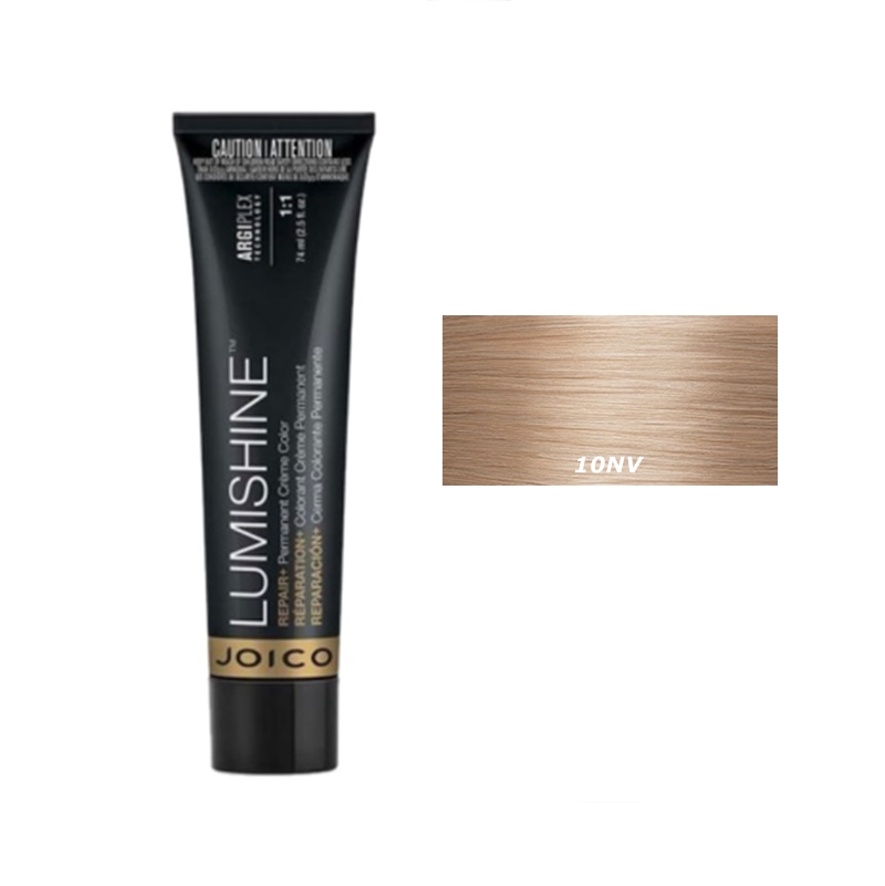 Joico Lumishine Permanent Creme | Trwała farba do włosów - kolor 10NV naturalny opalizujący bardzo jasny blond 74ml