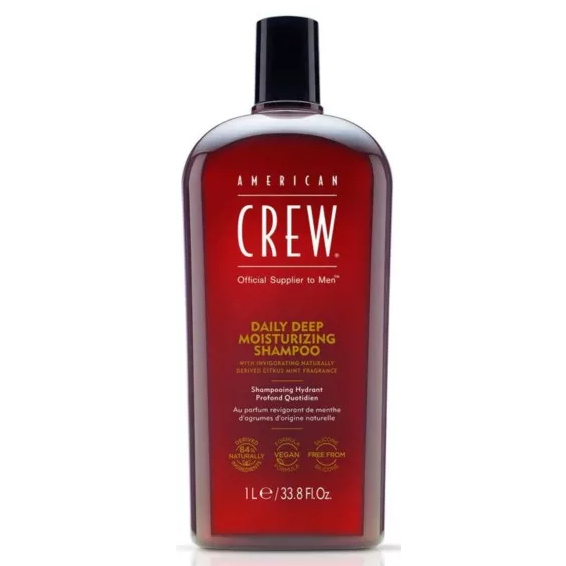 American Crew Daily Deep Moisturizing | Wegański szampon głęboko nawilżający do włosów suchych dla mężczyzn 1000ml