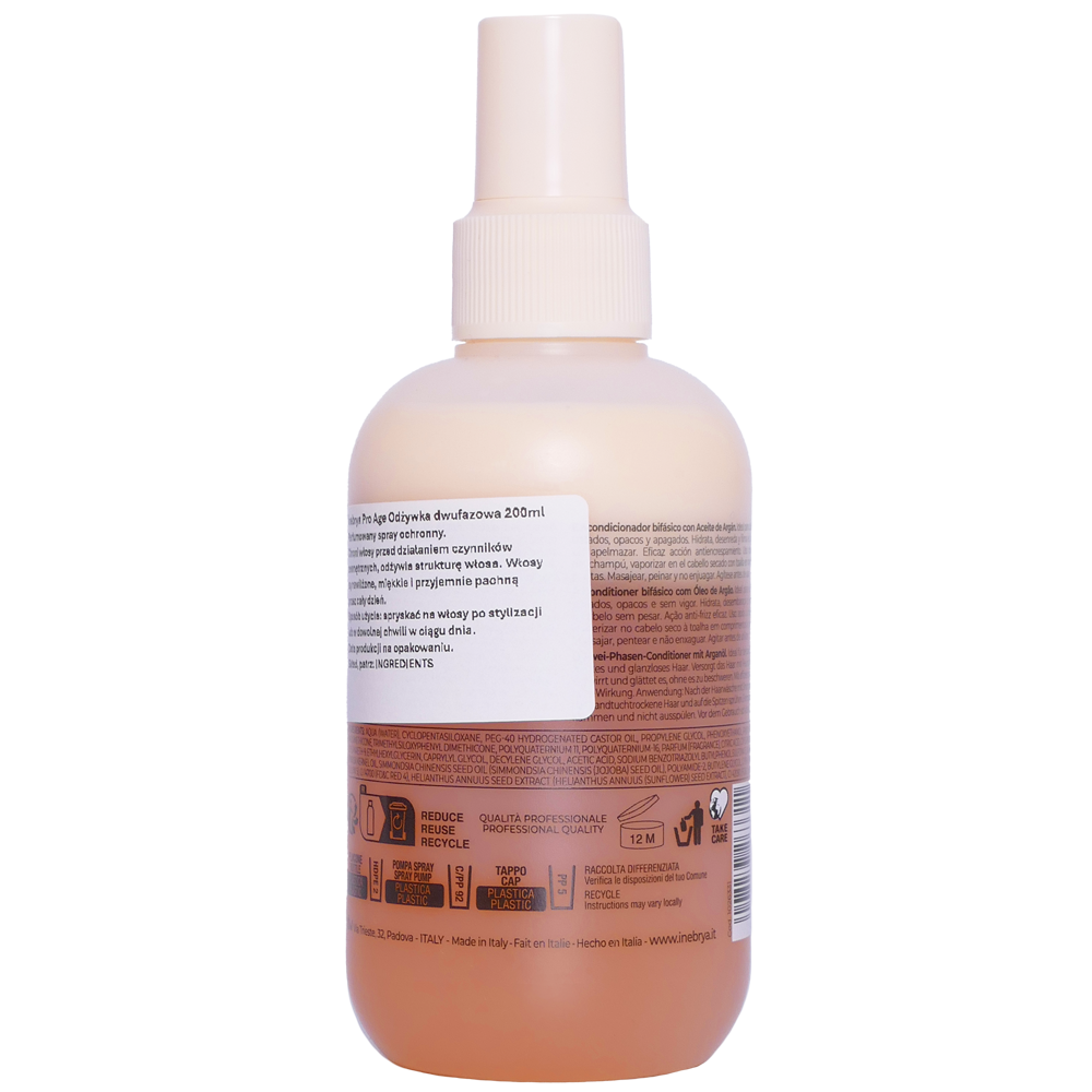 Inebrya Pro Age Argan | Dwufazowa odżywka do włosów bez spłukiwania 200ml