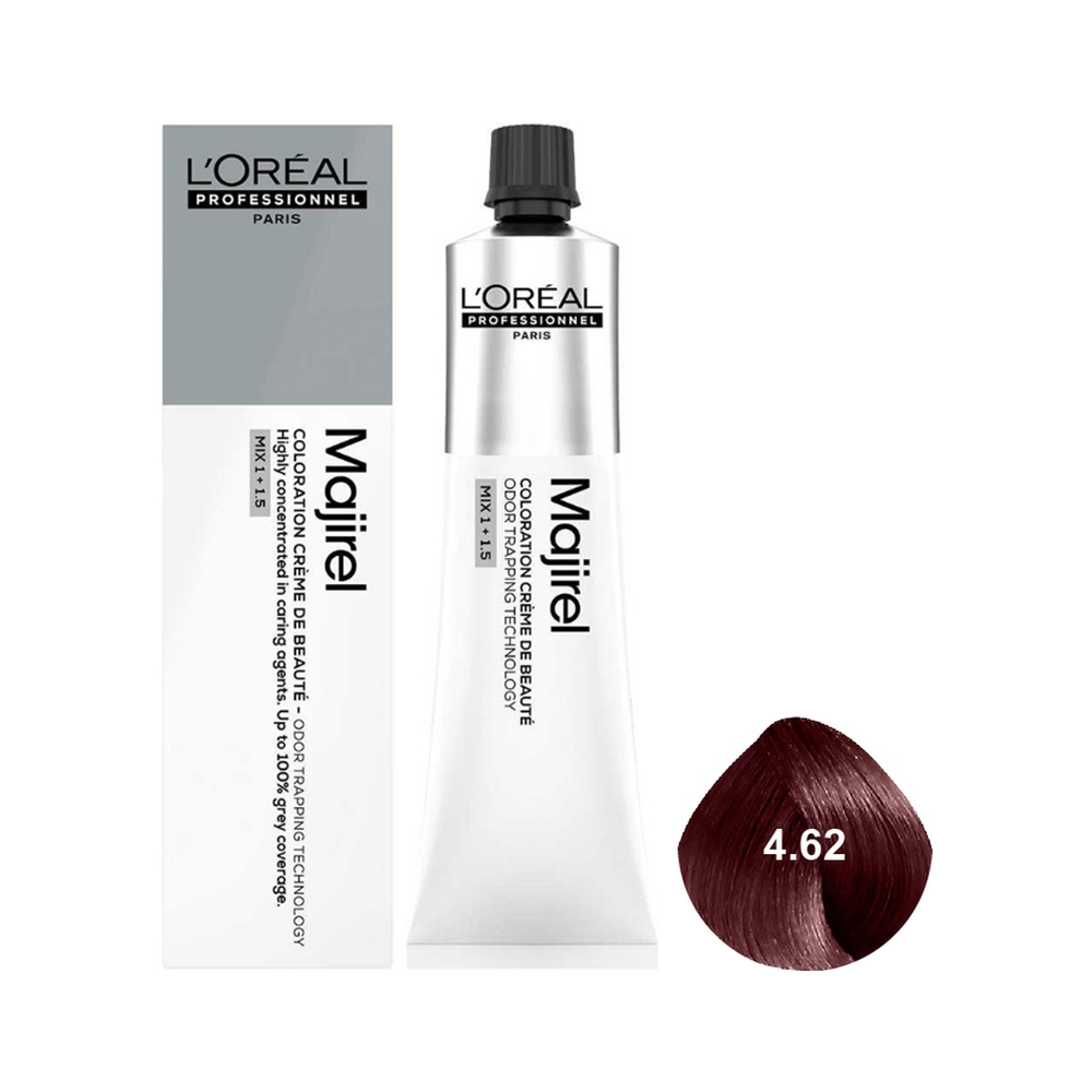 L'Oréal Professionnel Majirel | Trwała farba do włosów - kolor C4.62 brąz czerwono-opalizujący 60ml