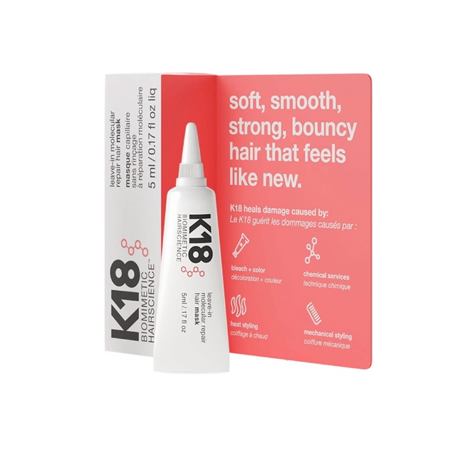 K18 Hair Mask | Wegańska maska odbudowująca i regenerująca bez spłukiwania 5ml