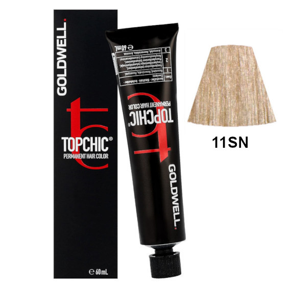 Goldwell Topchic 11SN | Trwała farba do włosów - kolor: specjalny srebrny blond 60ml