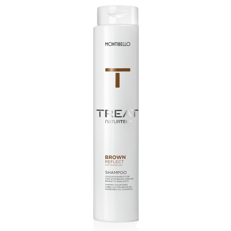 Montibello Treat Naturtech Colour Reflect Brown | Szampon koloryzujący podkreślający kolor włosów farbowanych - brązowy 300ml