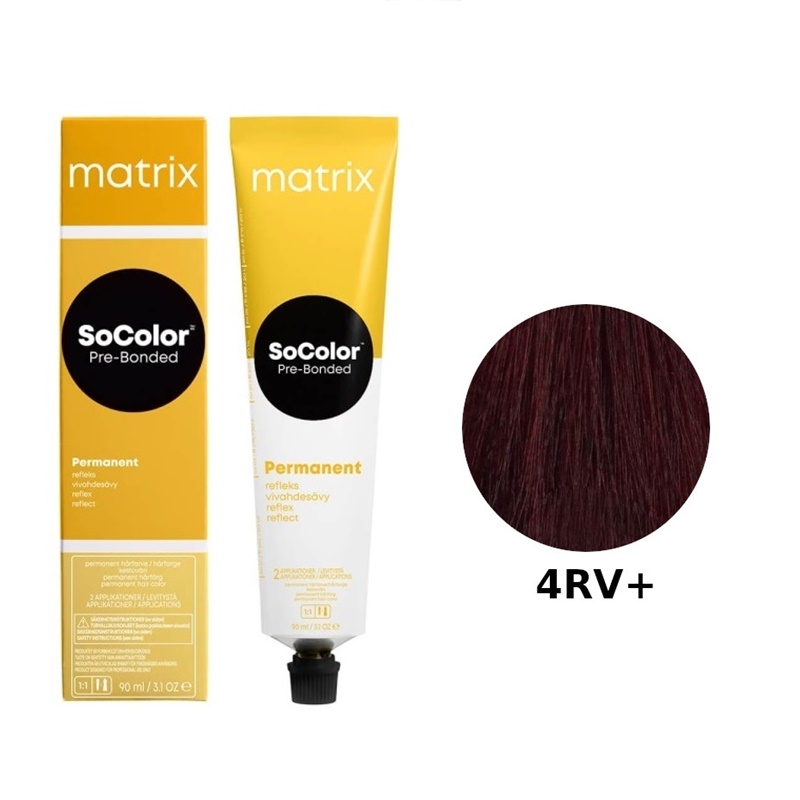 Matrix Socolor Pre-Bonded SoRed | Trwała farba do włosów 4RV+ 90ml