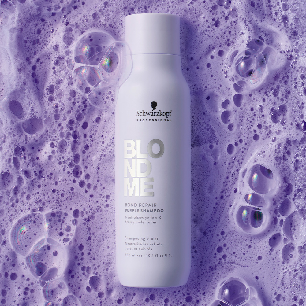 Schwarzkopf BlondMe Bond Repair | Fioletowy szampon do włosów blond 1000ml