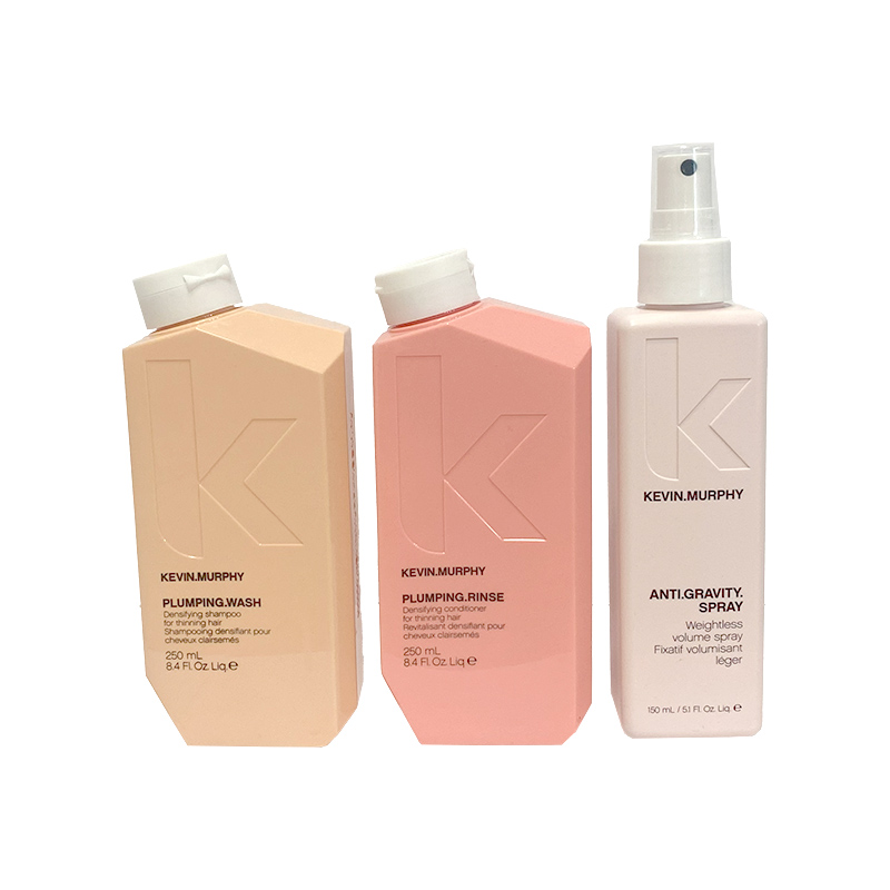 Kevin Murphy Plumping | Zestaw do włosów cienkich: szampon 250ml + odżywka 250ml + spray unoszący od nasady 150ml