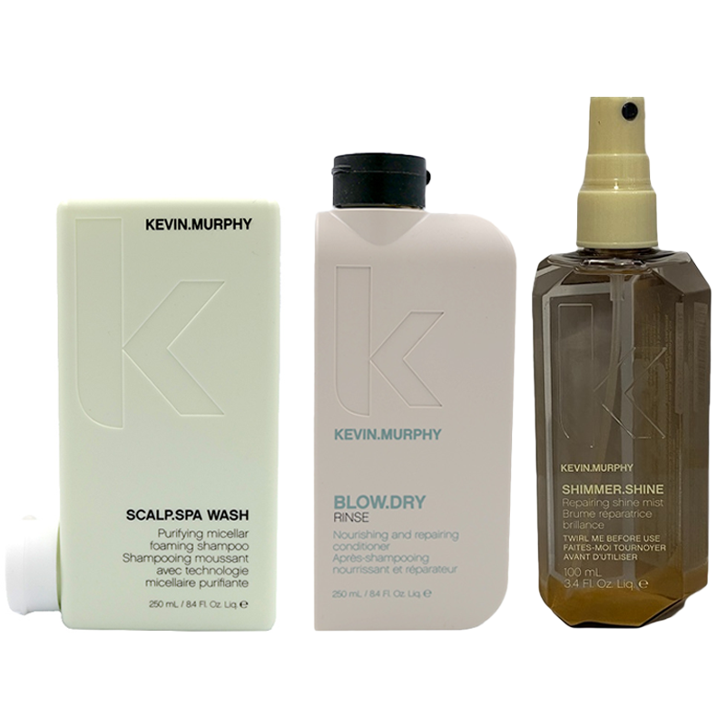 Kevin Murphy Mini rytuał regenerująco-nabłyszczający do każdego rodzaju włosów: szampon 250ml + odżywka 250ml + nabłyszczająca mgiełka 100ml