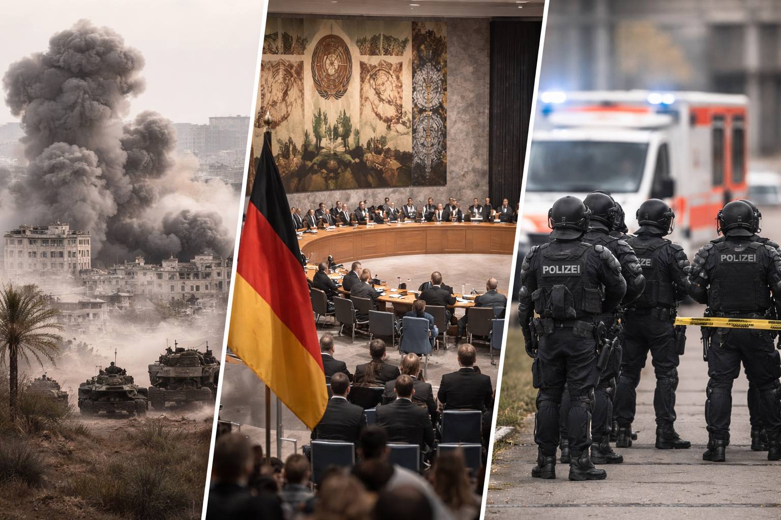 Middle East Tensions, Germany UN Security Council, Dortmund Hostage Drama