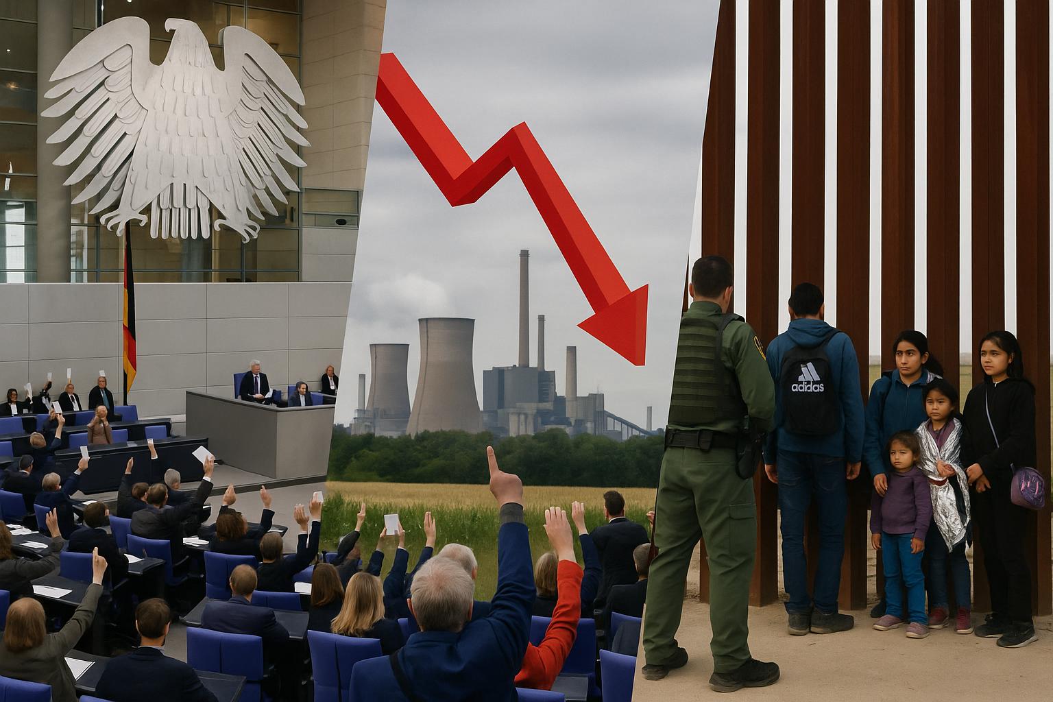 Bundestag Votes on Rentenpaket, German Economy Slows, US Tightens Migration