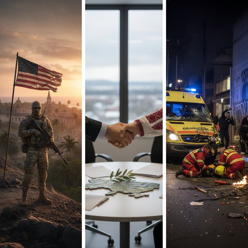 US military in Venezuela, Ukraine peace talks, German emergency services under attack