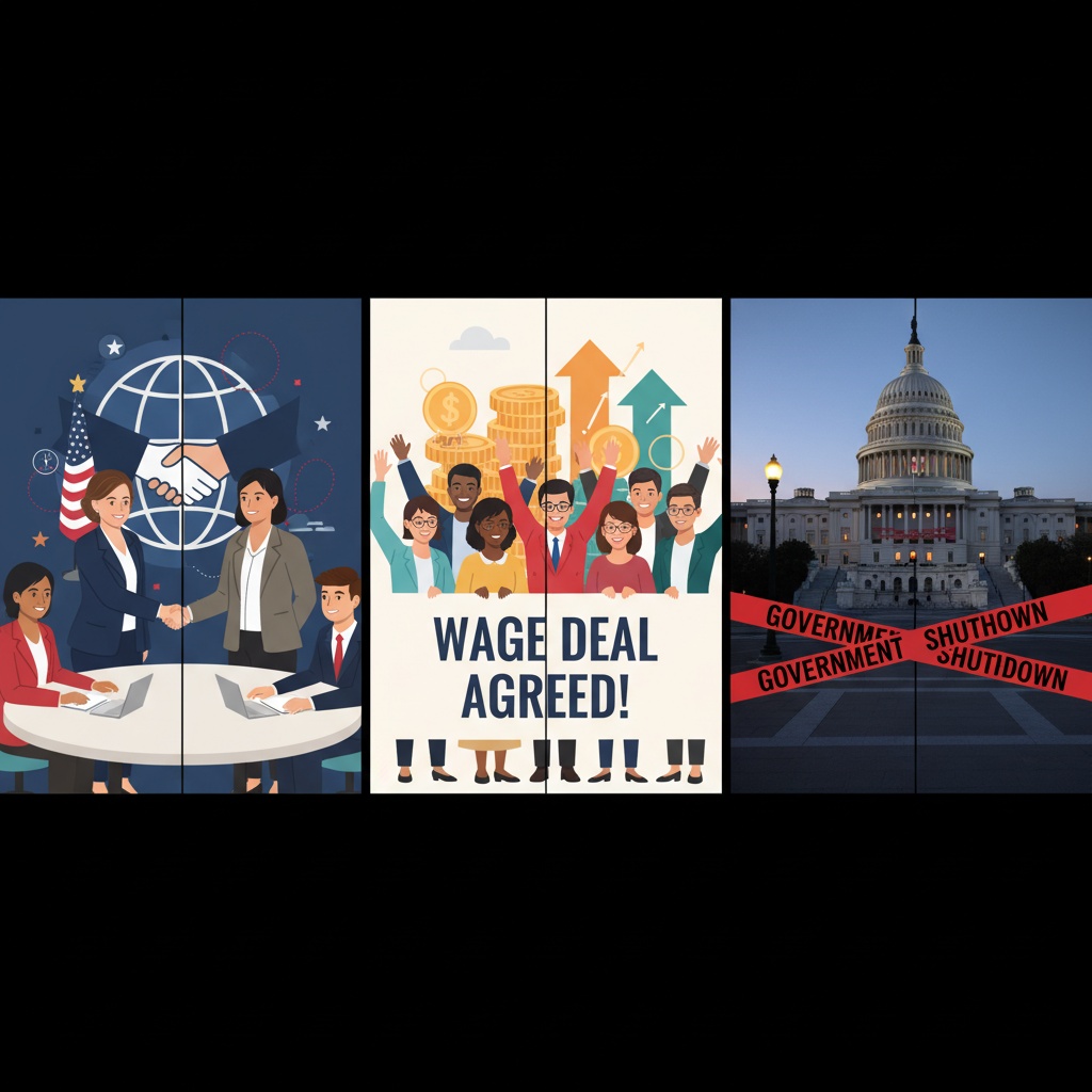 US Secretary of State emphasizes unity, Public Sector Wage Deal, US Government Shutdown