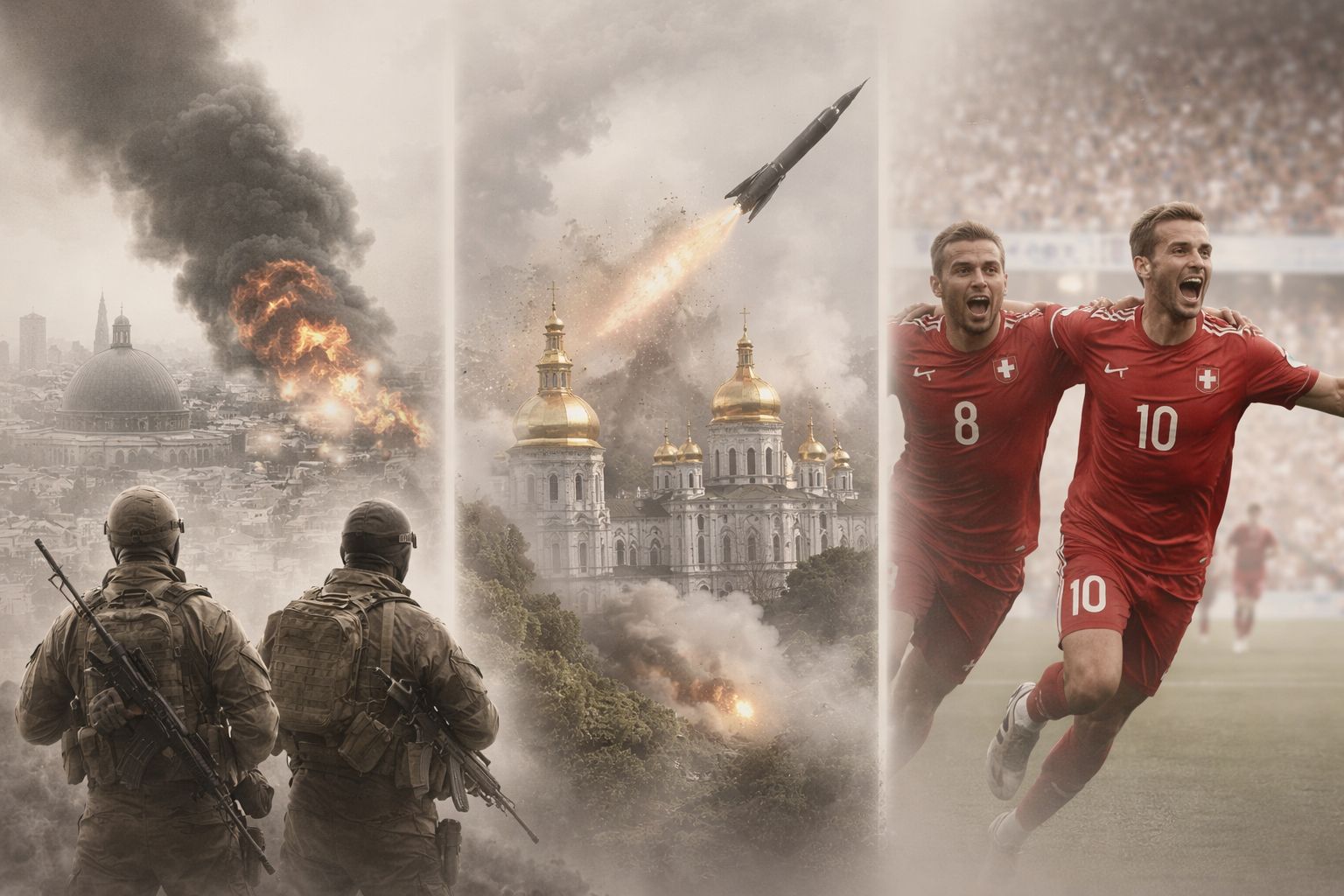 Middle East Tensions, Kyiv Air Raids, Switzerland World Cup Quarter-finals