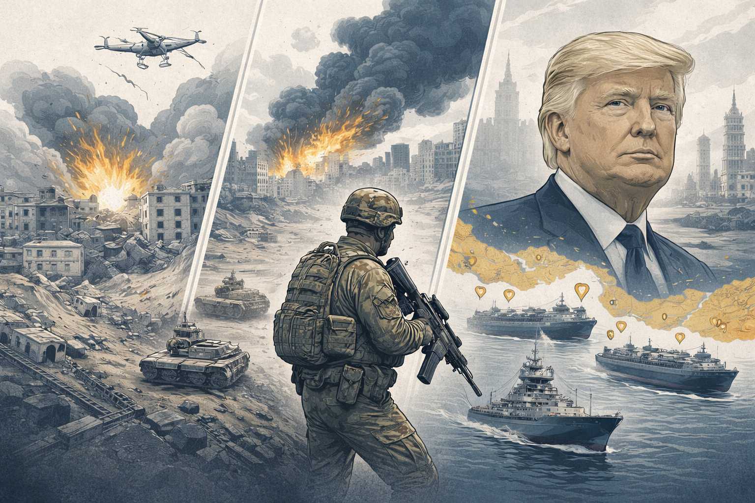 Gaza Bombings, Ukraine War Escalates, Trump's Hormuz Plan