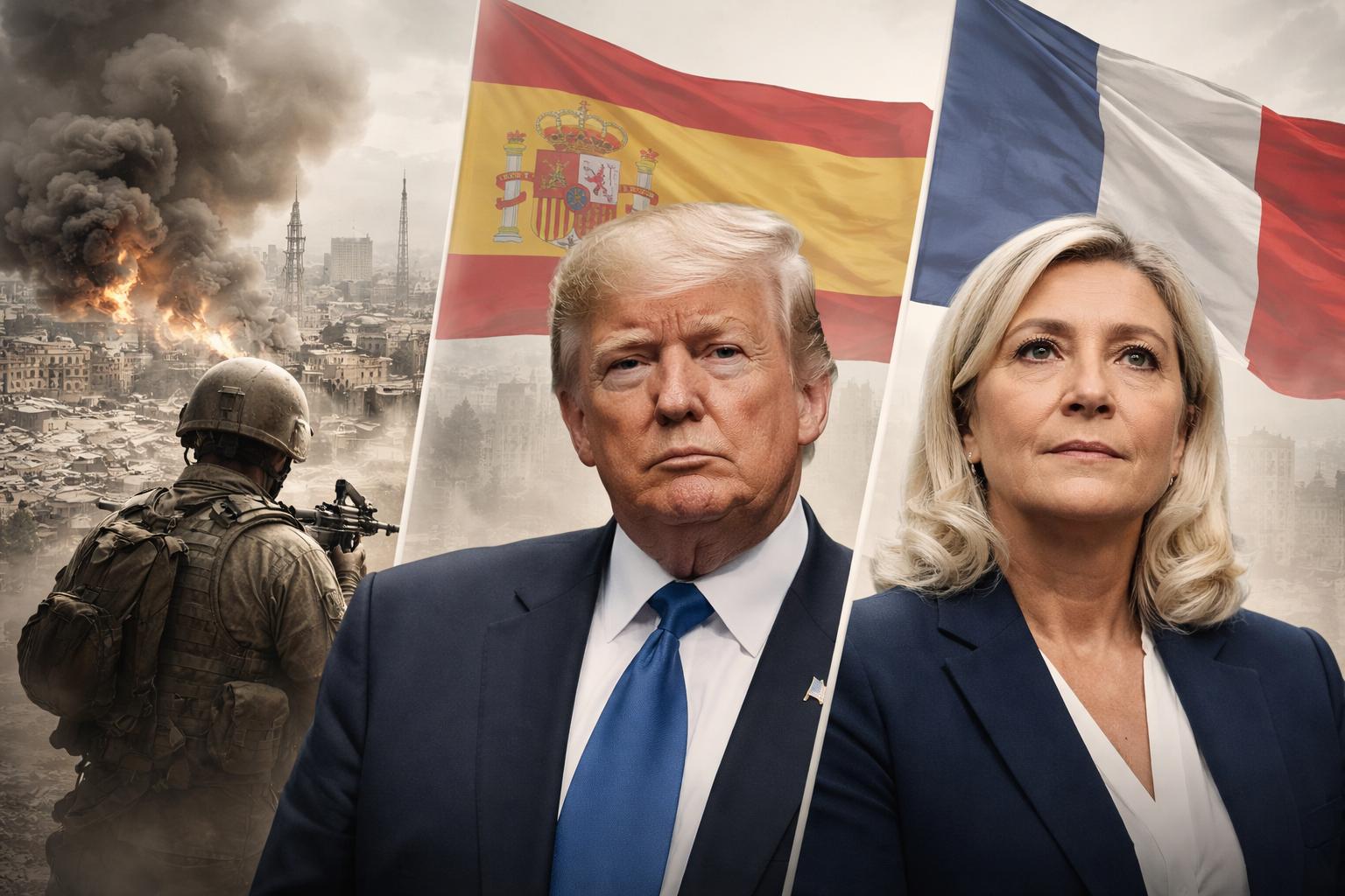 Middle East Tensions, Trump's Spain Threat, Le Pen's Election Bid