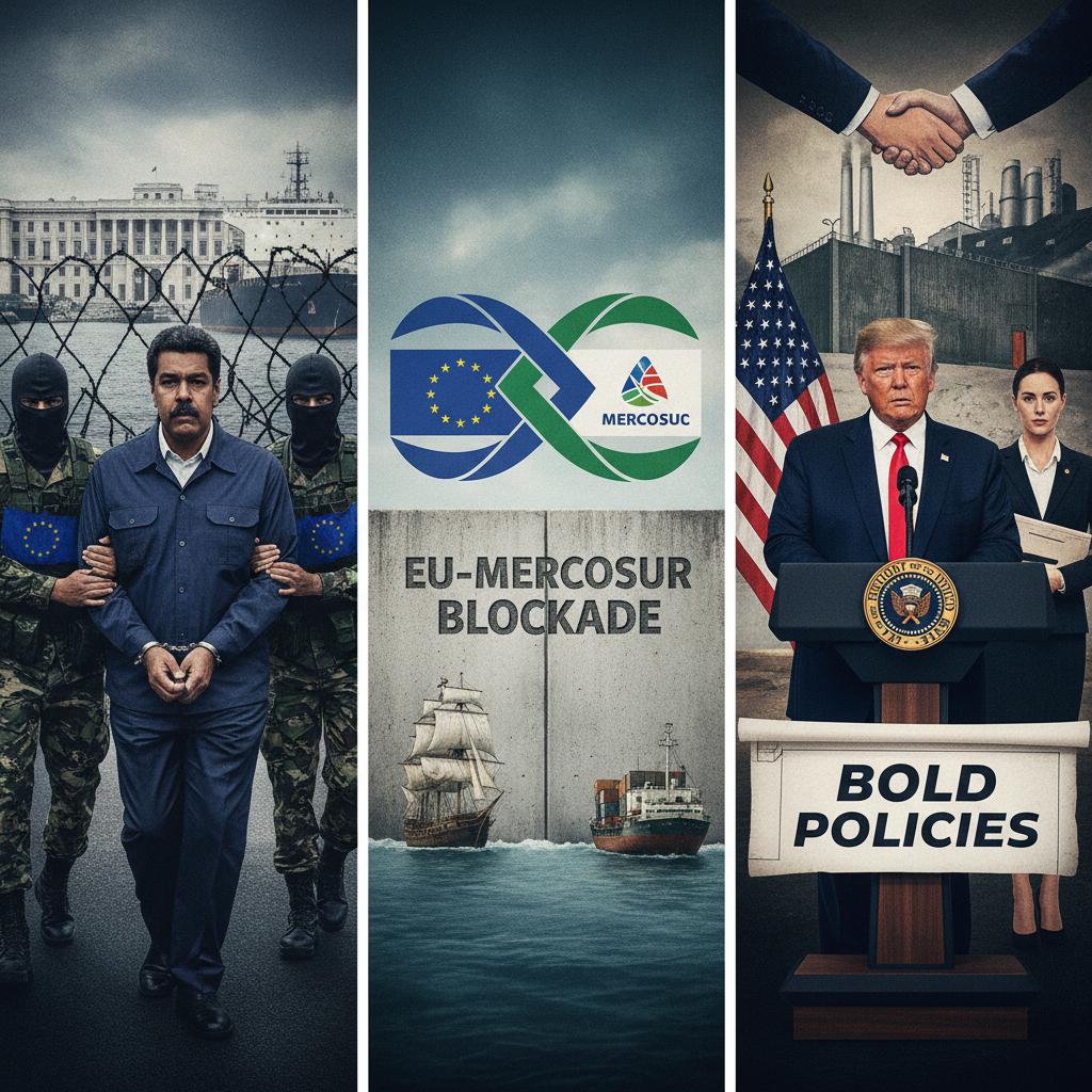 Maduro Captured, EU-Mercosur Blockade, Trump's Bold Policies