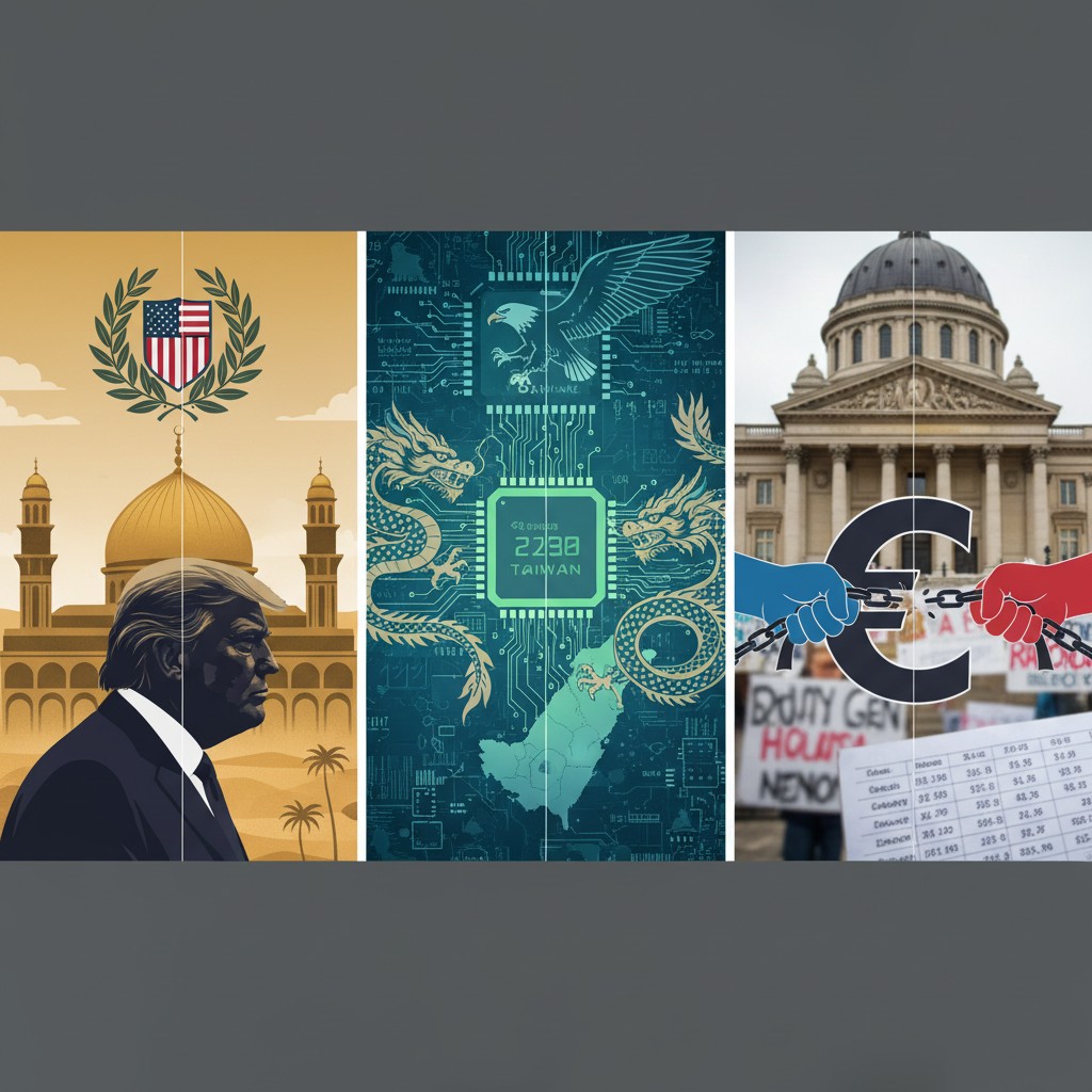 Trump's Gaza Peace Council, US-Taiwan Semiconductor Deal, French Budget Standoff