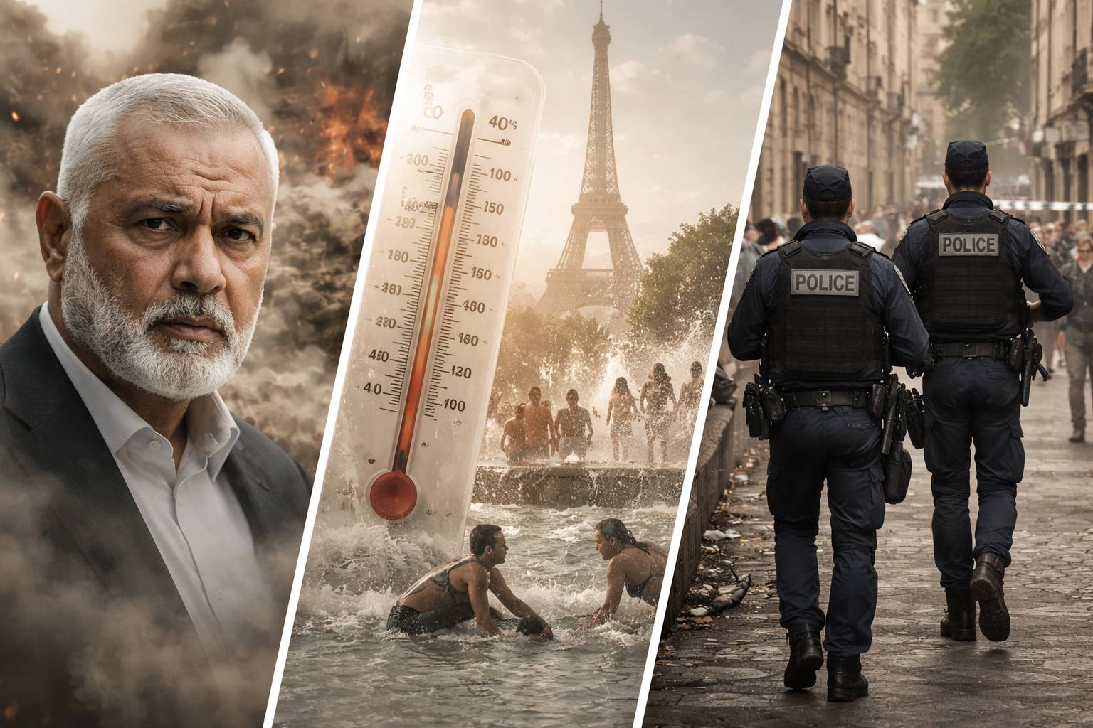 Hamas Leader Death, France Heatwave, Grenoble Crime Surge