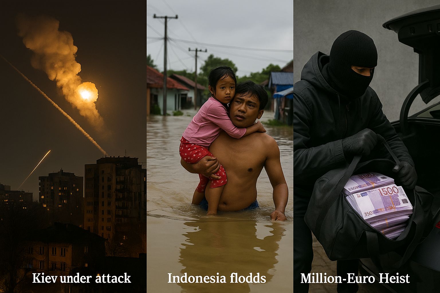 Kiev Under Attack, Indonesia Floods, Million-Euro Heist in Calabria