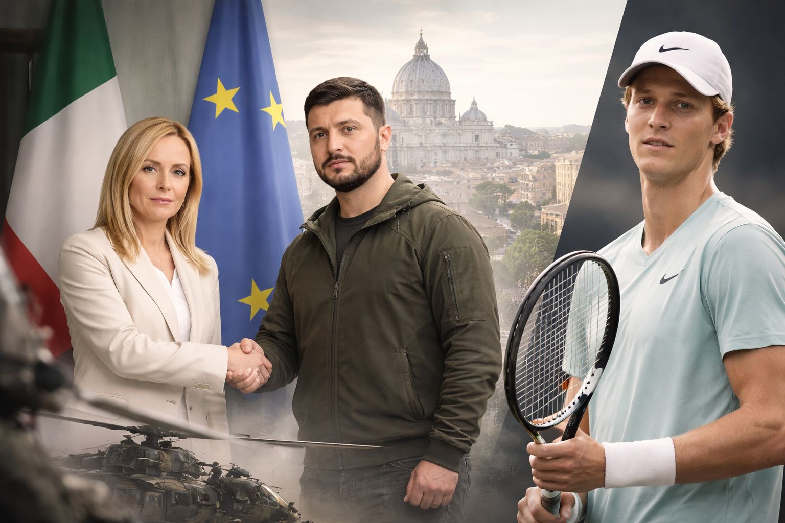 Italy Suspends Defense Pact, Zelensky in Rome, Sinner World No. 1