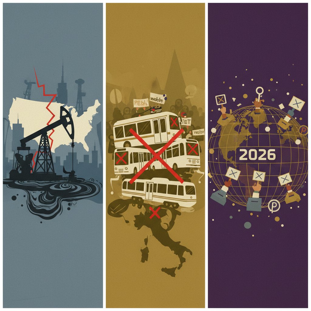 US-Russia Oil Spat, Italy Transport Strikes, Global Elections 2026