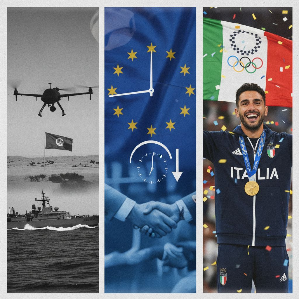 US-Iran Tensions Rise, EU Postpones Trade Vote, Italy Shines at Olympics