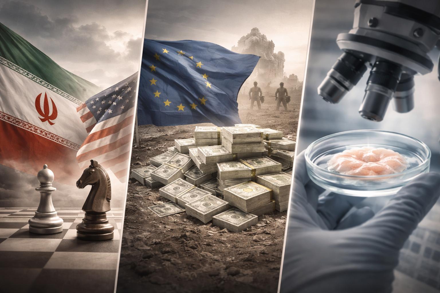 Iran-US Tensions, Europe's Ukraine Funding, Tissue Regeneration Breakthrough