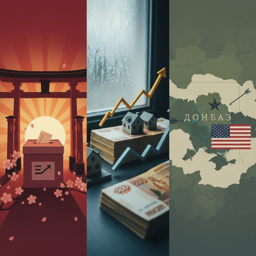 Japan Elections, Russia Mortgage Surge, US Donbas Plan