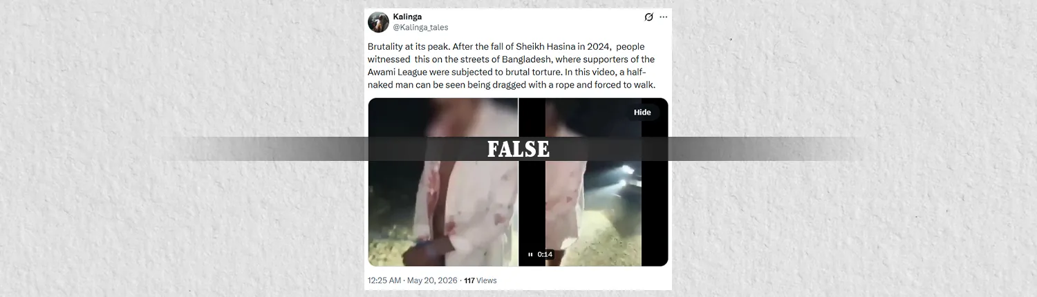Hate Crime Video From Odhisha, India Falsely Shared as Assault on Awami League Supporter in Bangladesh