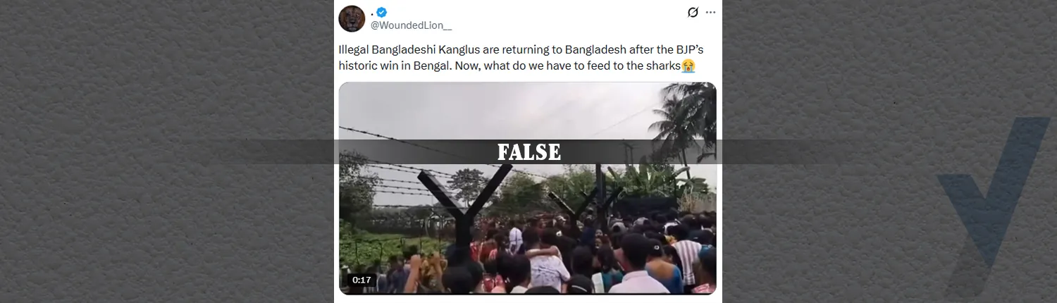 Kali Idol Immersion Video Falsely Shared as Bangladeshis Fleeing West Bengal