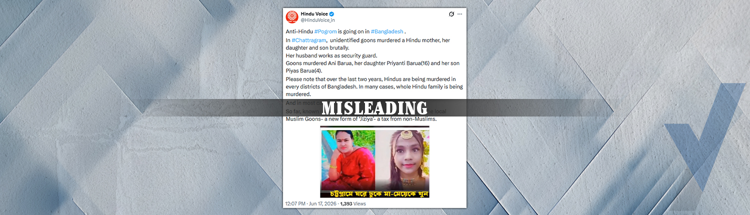 Murders of Hindu Family Members Falsely Presented as Anti-Hindu Pogrom Despite Relatives’ Arrest