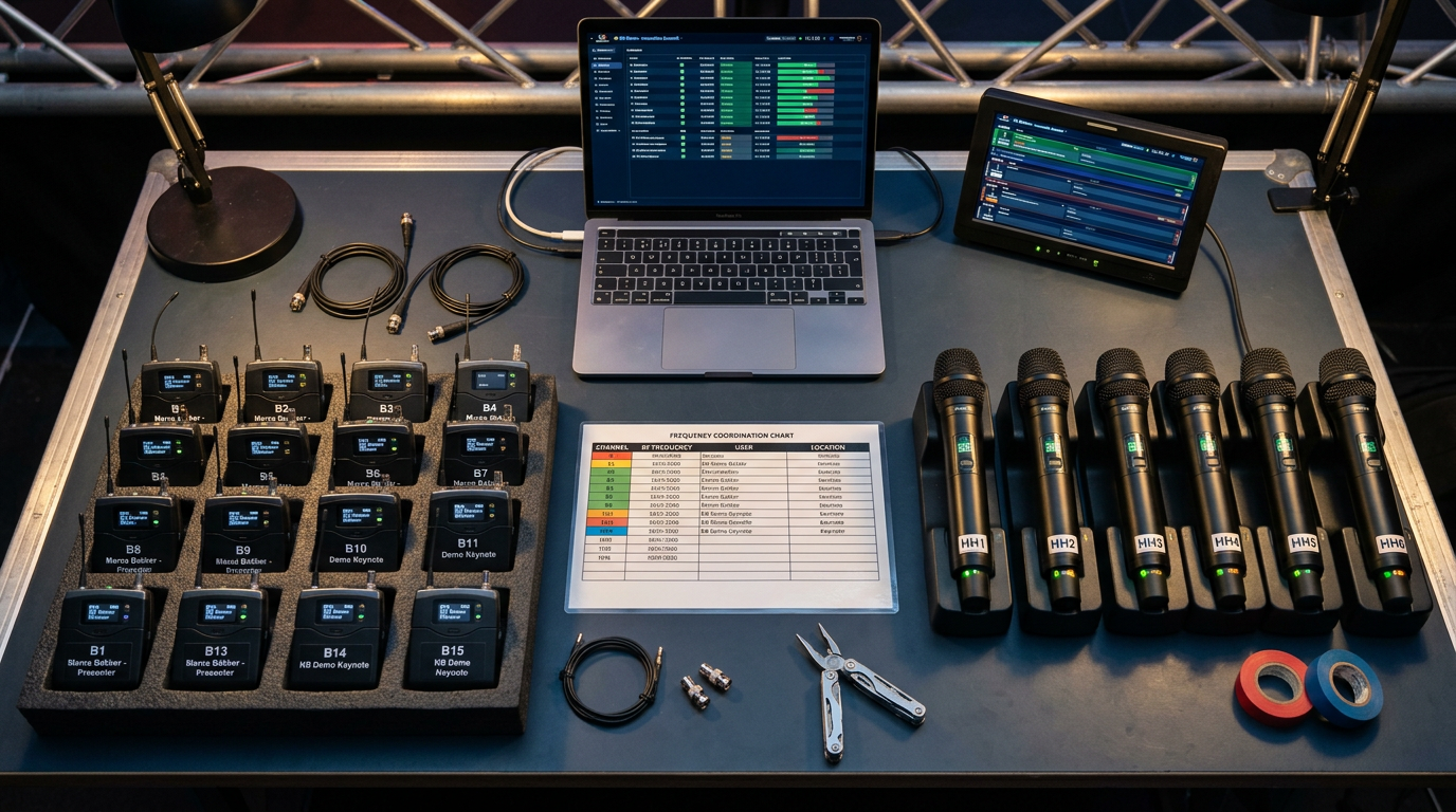 De zender-desk: alles op zijn plek