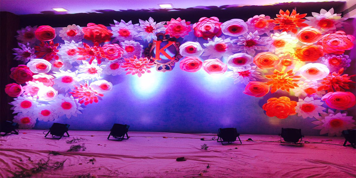Designer Paper Flower Theme Decoration Bangalore Showmyhall