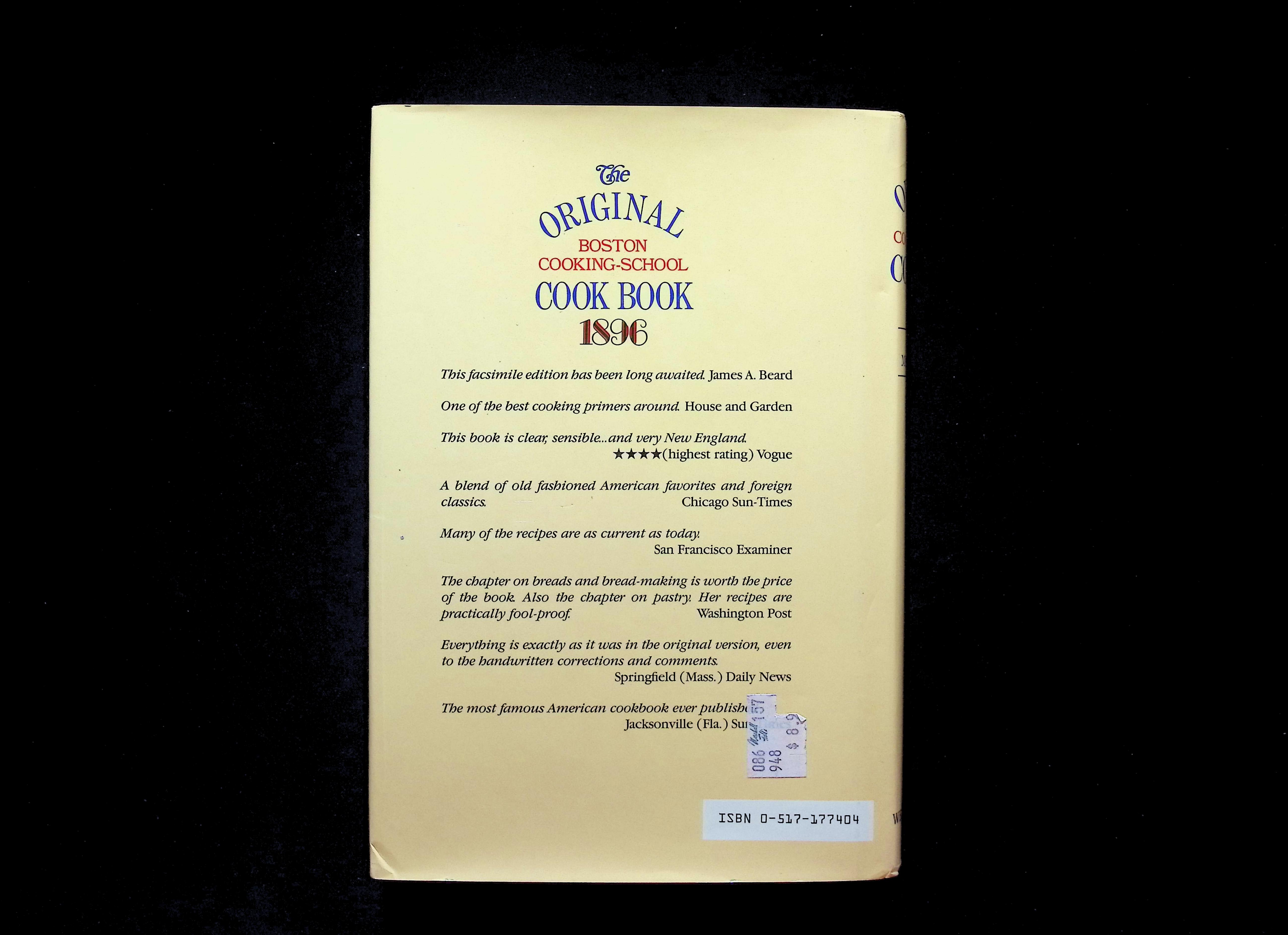 The Original Boston Cooking-School Cook Book, 1896 — image 2