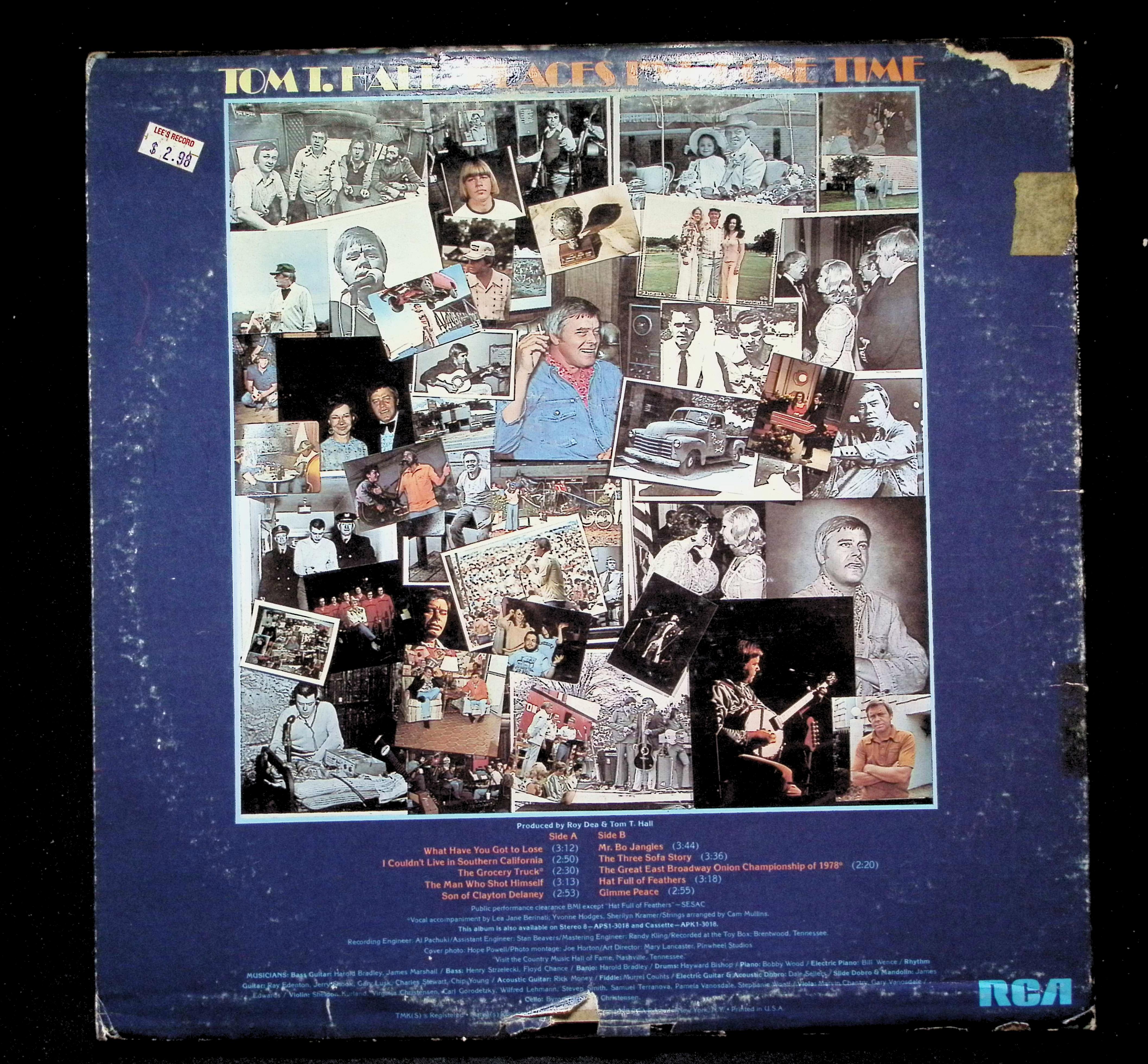Tom T. Hall Places I've Done Time LP 1978 APL 1-3018 Country — image 2