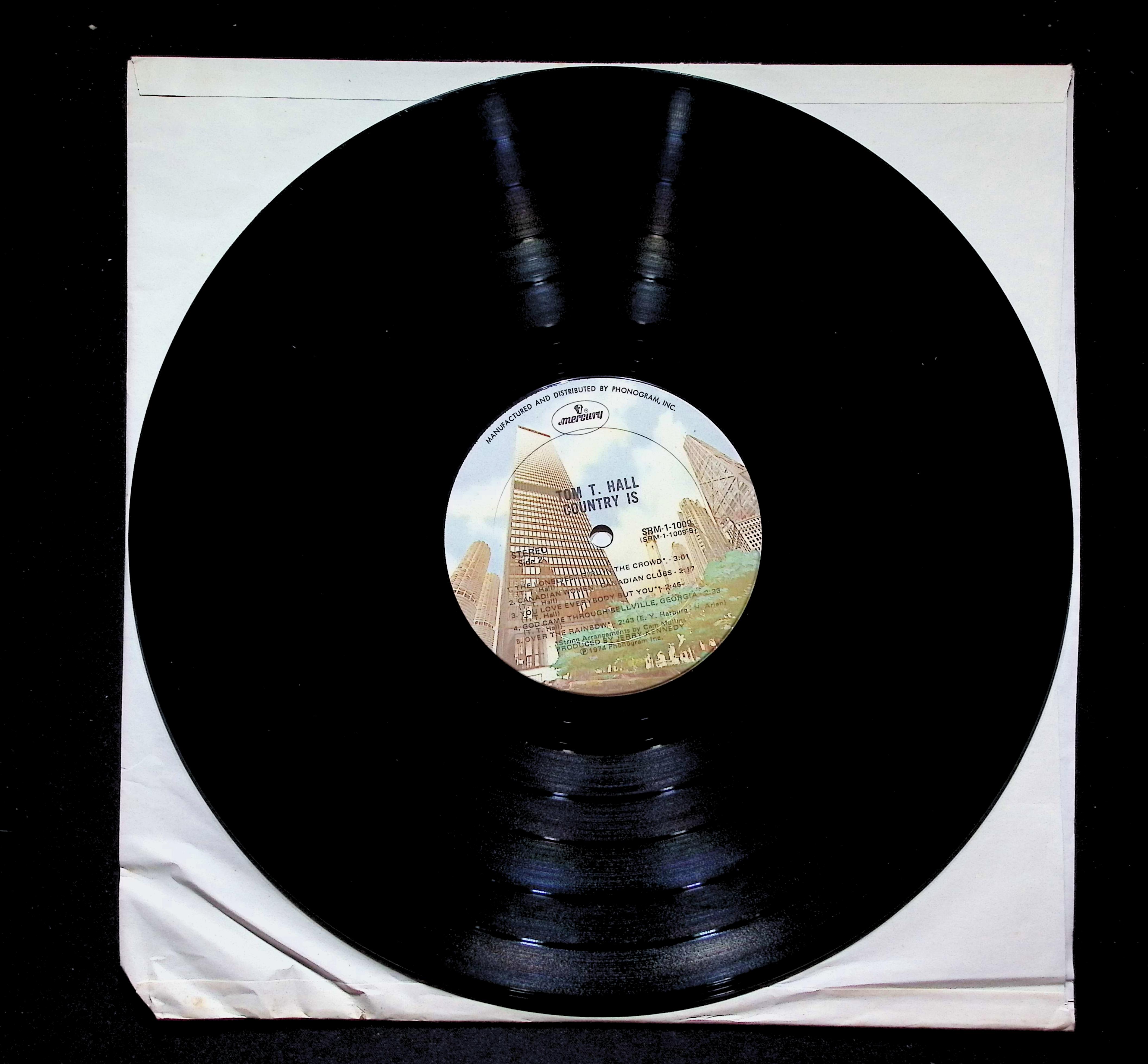 Tom T. Hall Country Is LP 1974 SRM-1-1009  Promo Folk — image 4