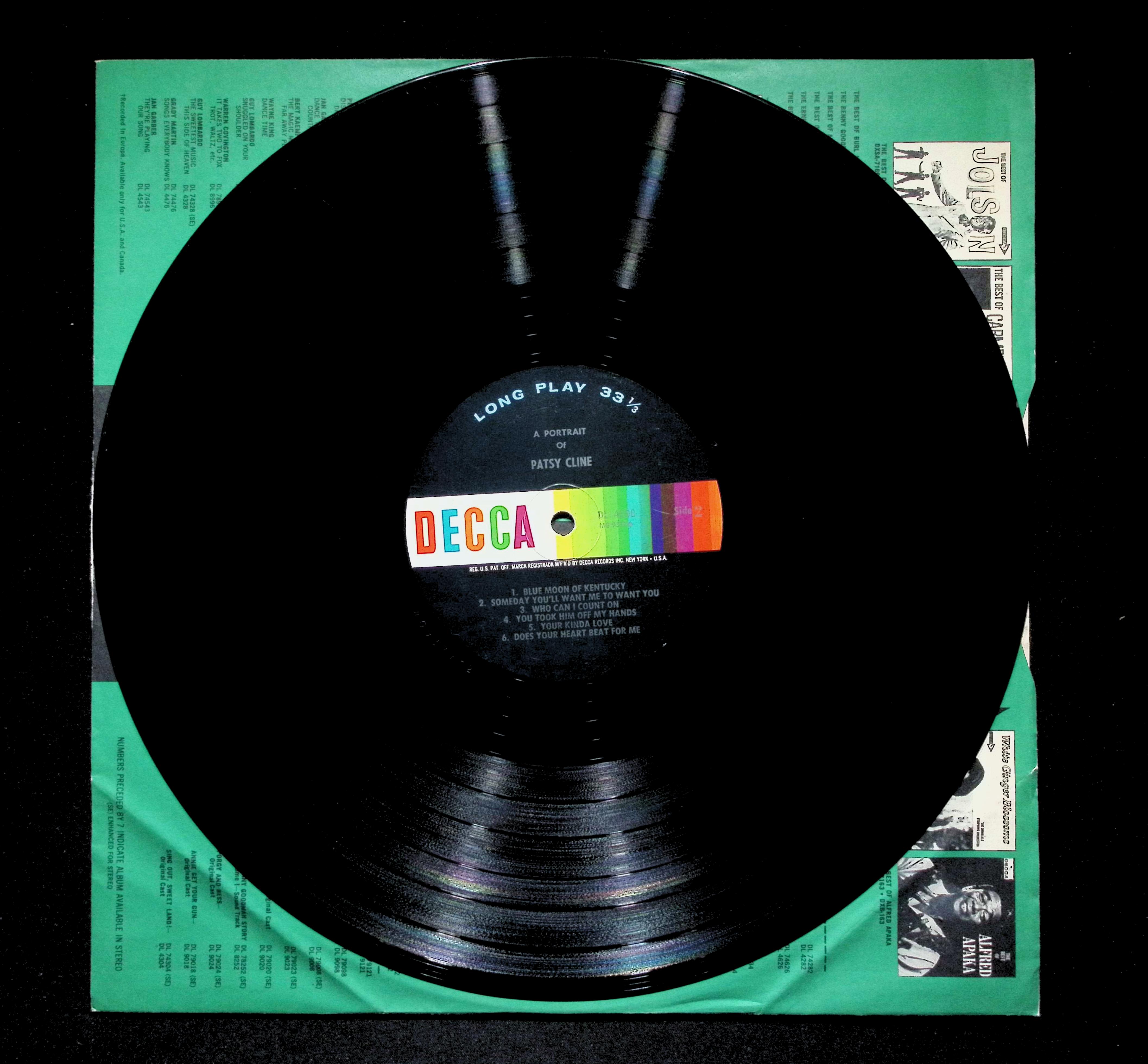 Patsy Cline – A Portrait of Patsy Cline – 1964 – DL-4508 – Country – LP — image 5