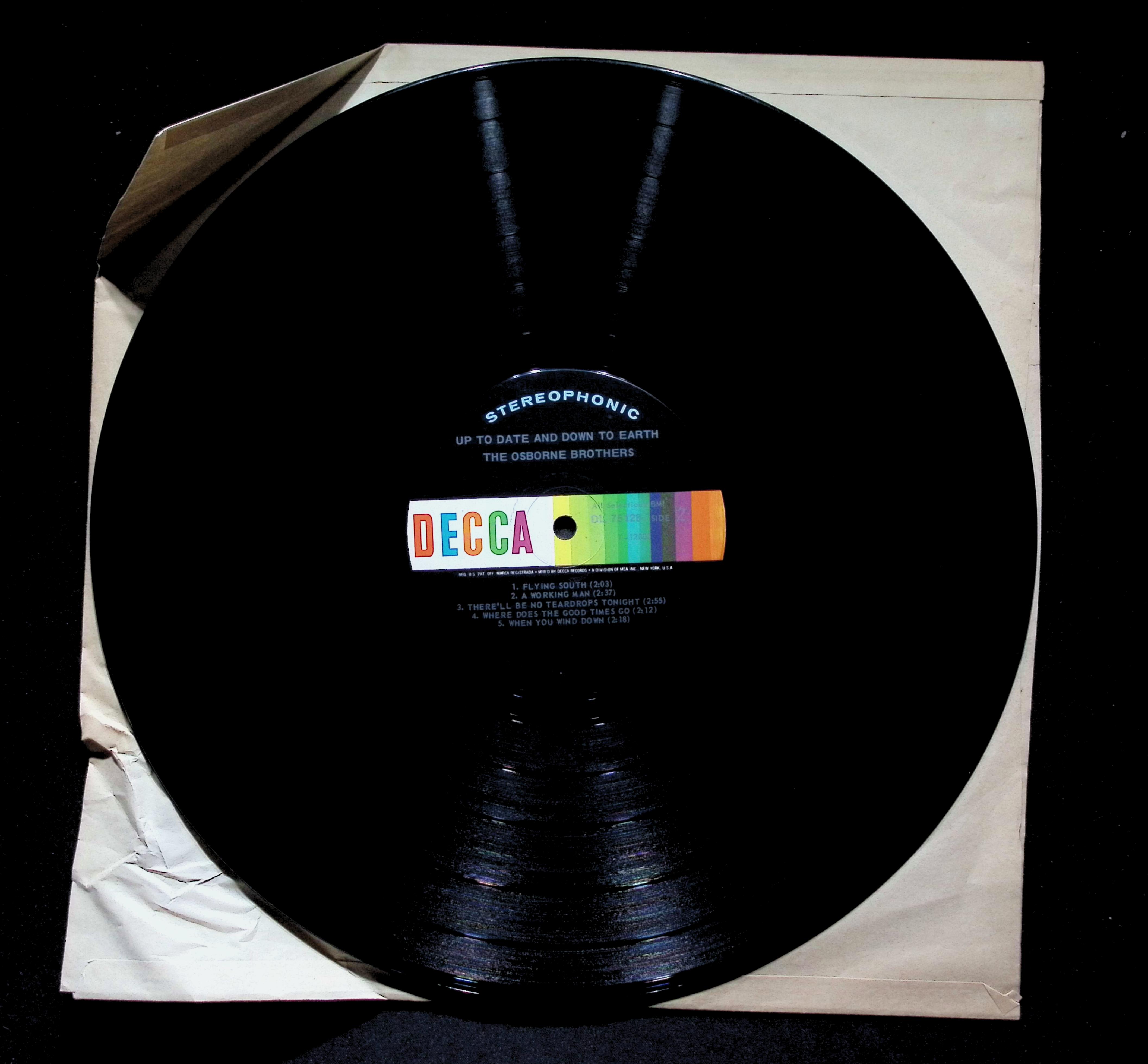 Osborne Brothers – Up to Date and Down to Earth – 1969 – DL-75128 – Bluegrass LP — image 5