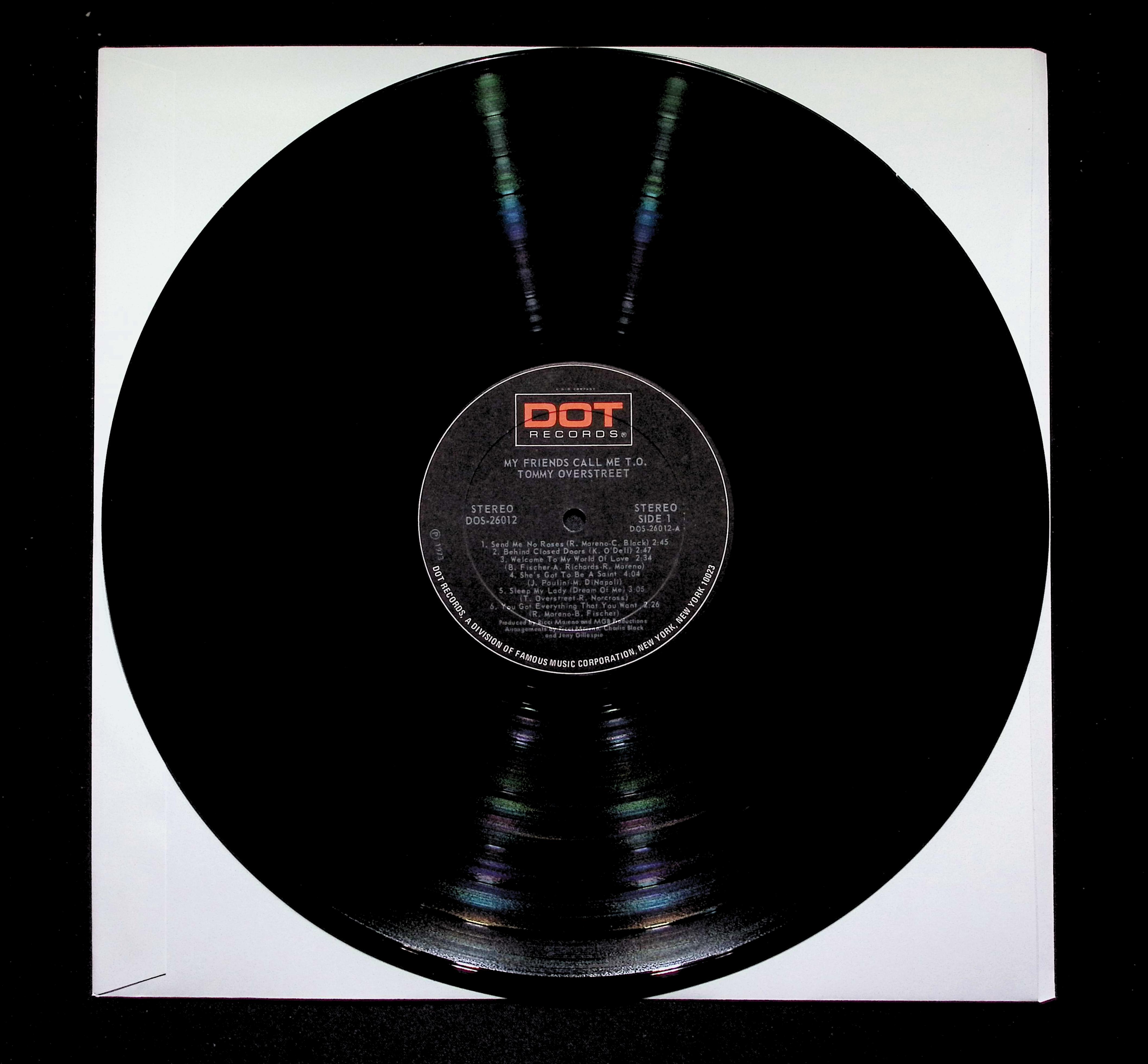 Tommy Overstreet My Friends Call Me T.O. LP 1973 Dot Records Country — image 4