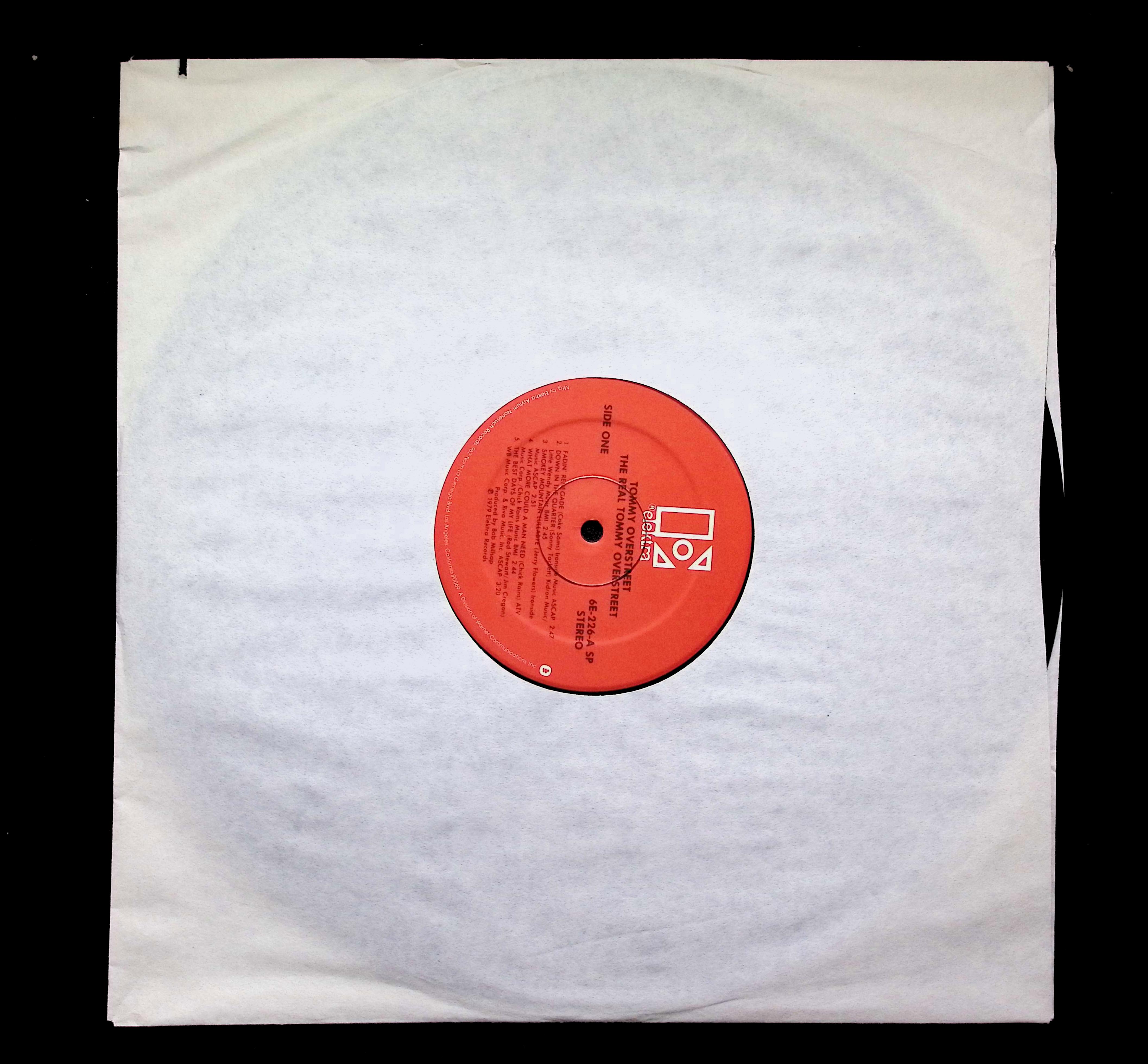 Tommy Overstreet The Real LP 1979 Elektra Country — image 3