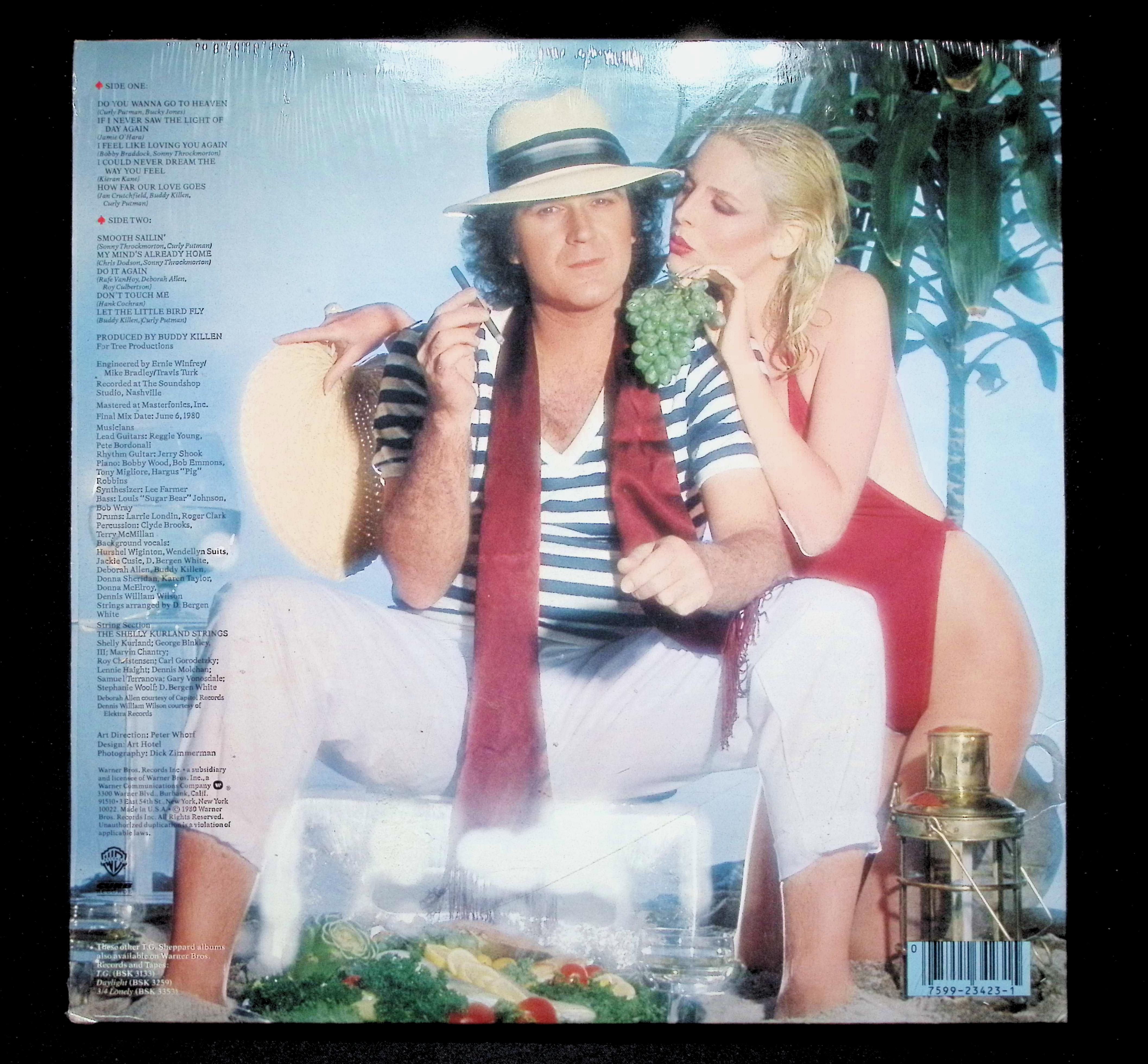 T.G. Sheppard Smooth Sailin' 12" LP 1980 BSK 3423 Rock — image 2