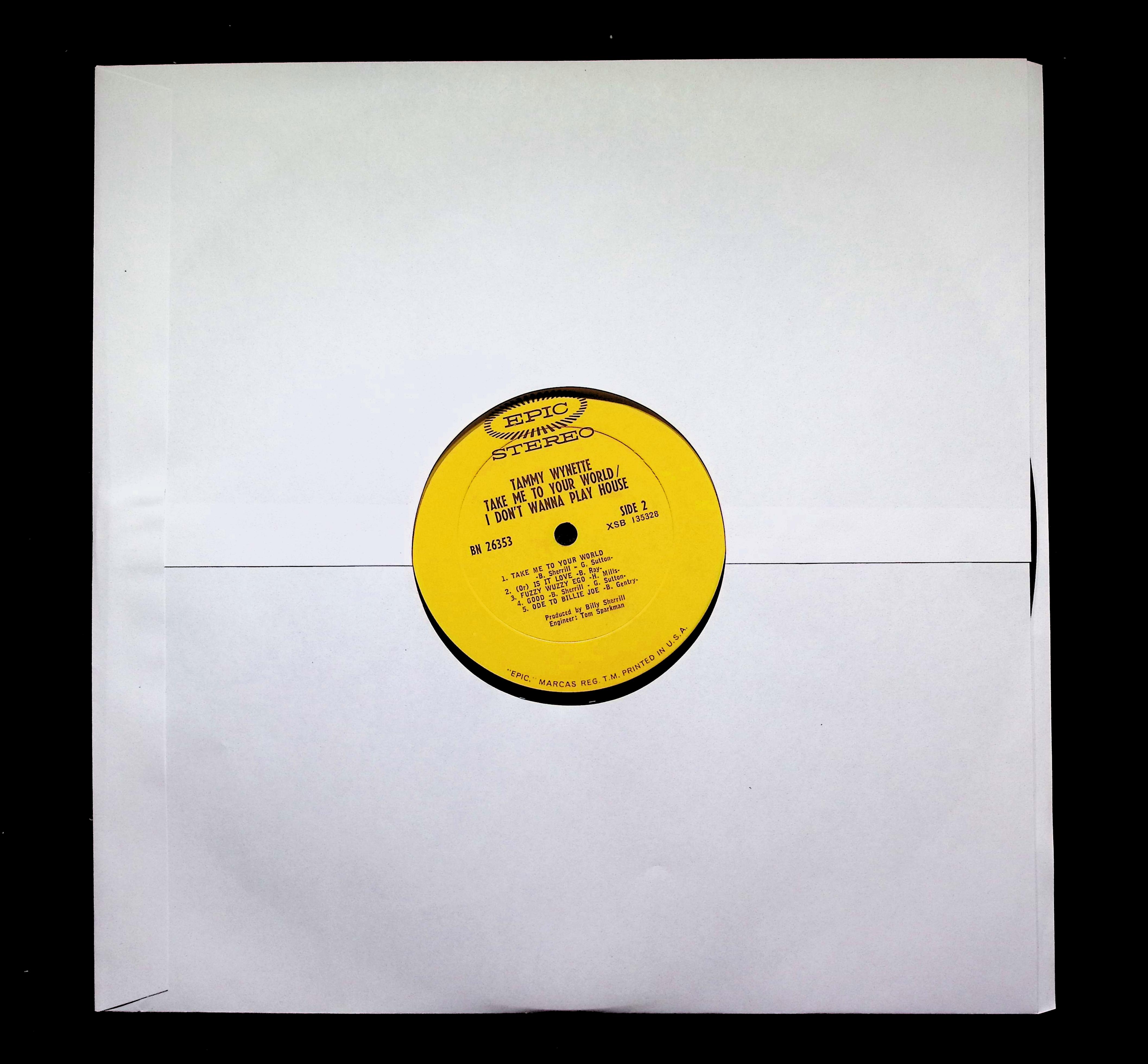 Tammy Wynette Take Me To Your World LP 1968 Epic Country — image 3