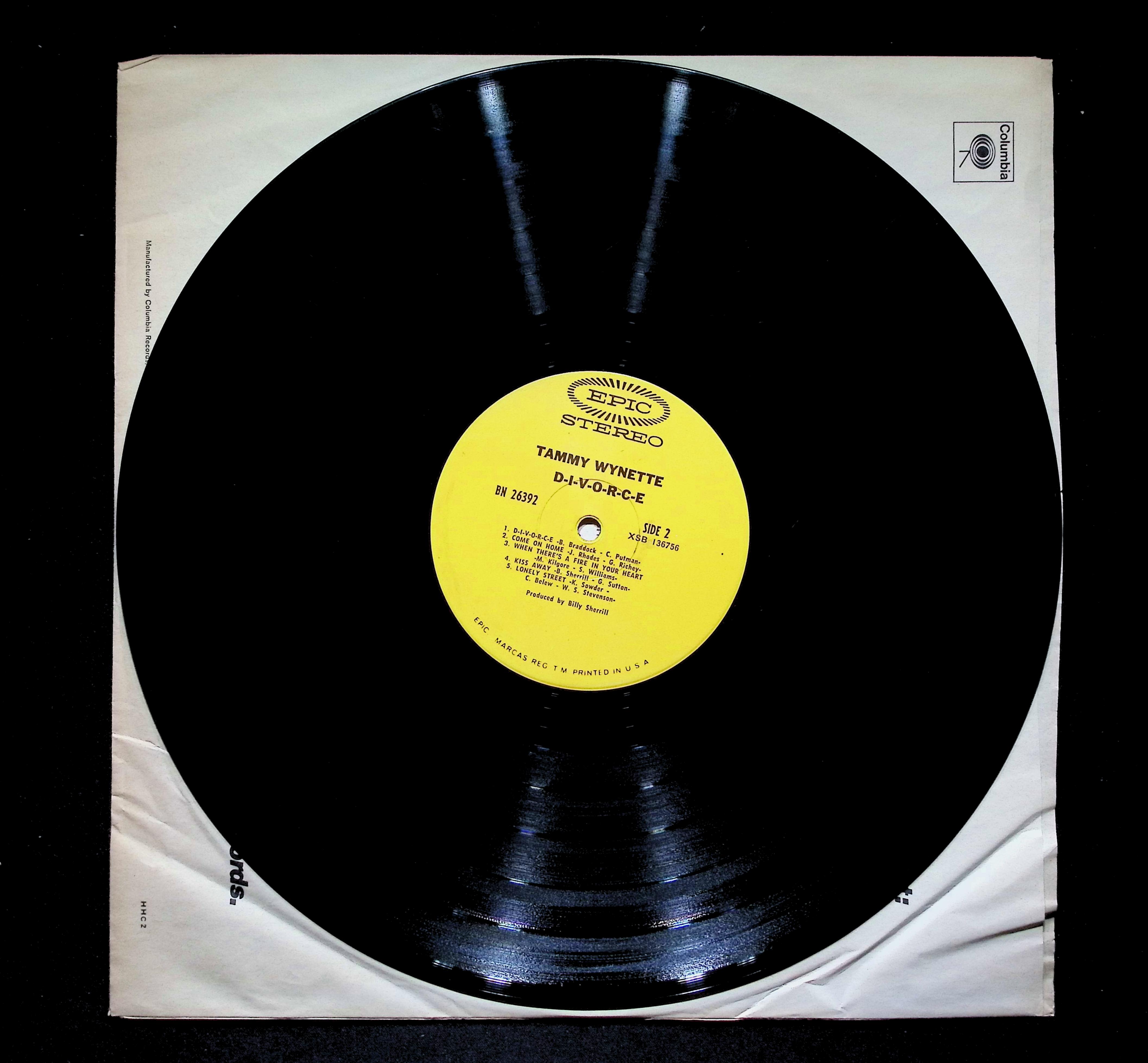 Tammy Wynette D-I-V-O-R-C-E LP 1968 Epic Country — image 4